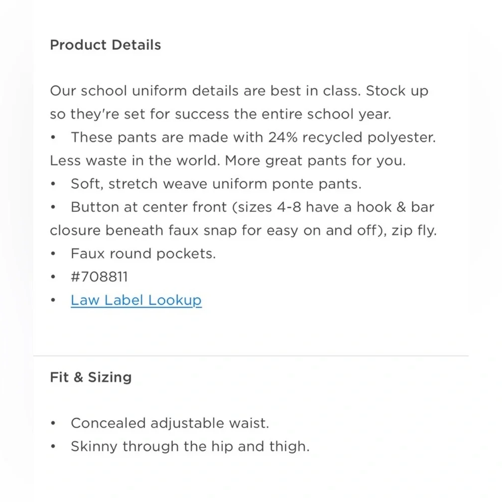 GAP kids uniform